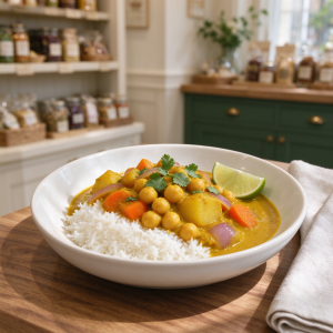 Chickpea Curry with Rice