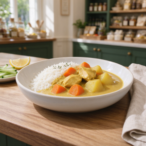 Mild Chicken Curry with Rice